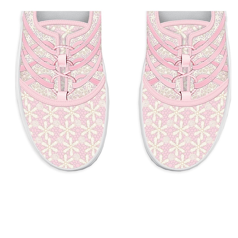 Laced with Hope Floral Sneakers with Cord Laces - Picture 7 of 9